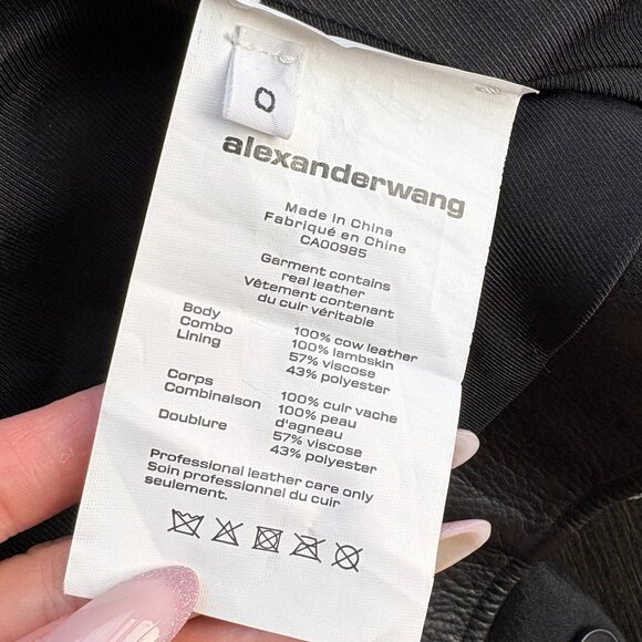 Alexander Wang black leather jacket - Picture 6 of 7